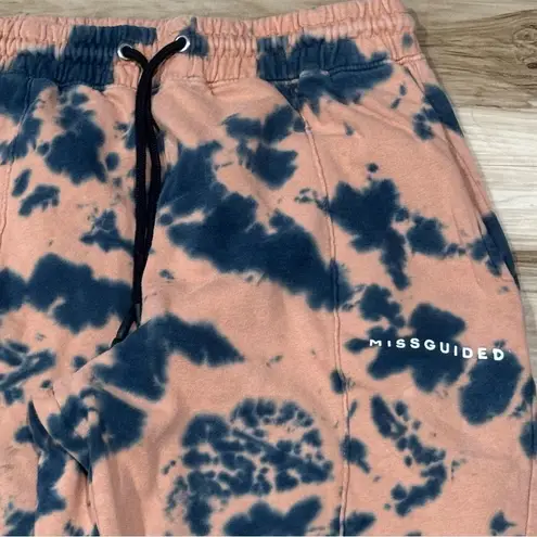 Missguided Tie Dye Tan Blue Sweatpants Women’s 8