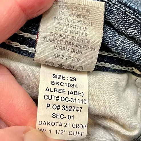 BKE Buckle Denim Dakota Cropped Distressed Jeans 29