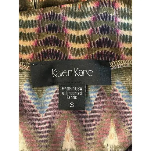 Karen Kane Women's Maxi Skirt Size S Multi Color Chevron Boho