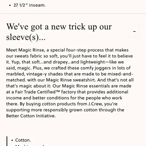 J.Crew  Magic Rinse™  Olive Green Jogger Pant Reimagined French Terry Cloth Sz L