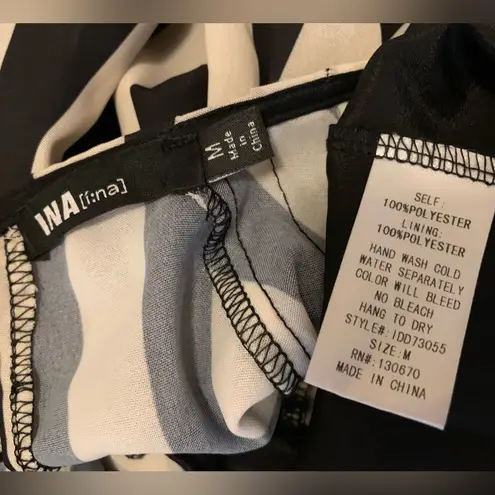 INA Striped Tie Waist Dress size M