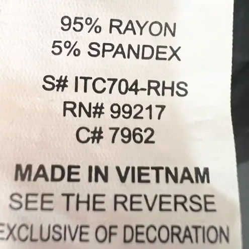 Moa Moa Black Pearl Embellished Casual Top Size Medium