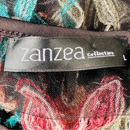 Zanzea Floral Embroidery Mesh Sheer Dress