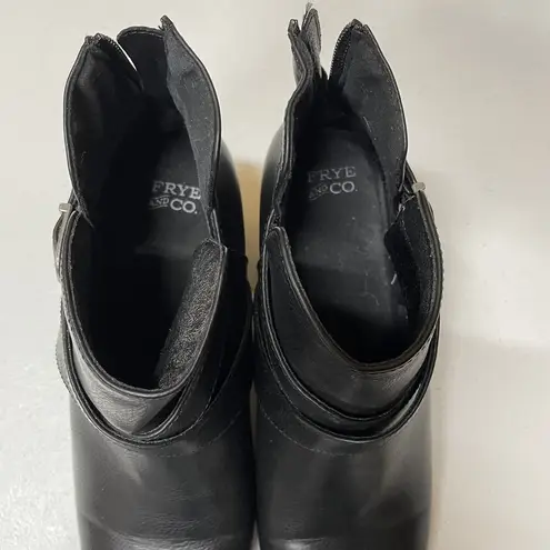 Frye & Co. Women’s Ankle Boots Pembrooke Black Size 11M Back Zip Western Cowgirl