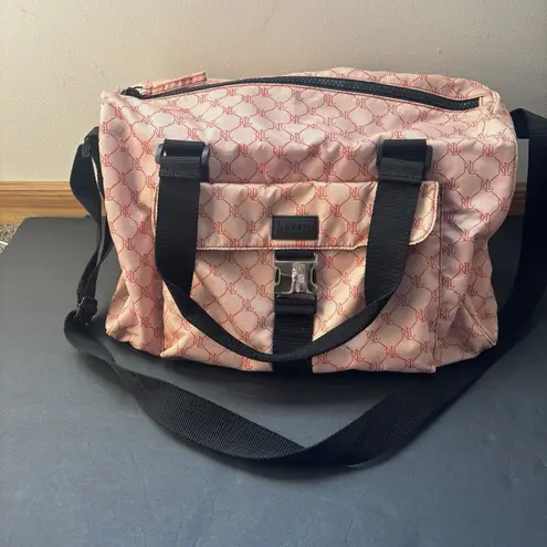 Pink Designer Ralph Lauren Weekender Overnight Signature Nylon Duffel Bag Logo