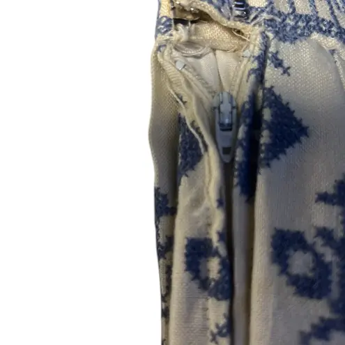 Oscar de la Renta vintage heavy Linen embroidered full skirt 8 60s 70s Rare