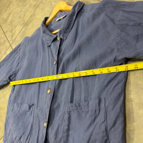 Bryn Walker Linen Button Up Shirt Size L Relaxed Lagenlook Pockets Minimalist