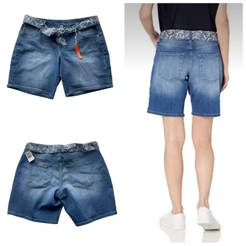 Jag jeans JAG Denim Jean Short with Belt Carters Girlfriend Blue Reef Size 16 NWT