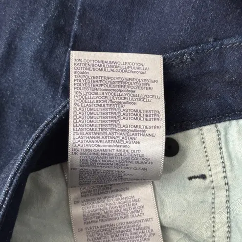 NYDJ Ami Skinny Jeans Womens 10 Blue Dark Wash Stretch Mid Rise Classic Denim