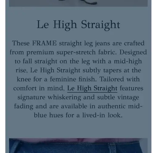 Frame 's Black Oak Straight Jean Mid rise Straight fit, A48