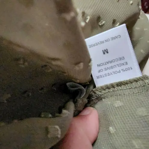 Ny&co NY& olive swiss dot roll tab button down size medium