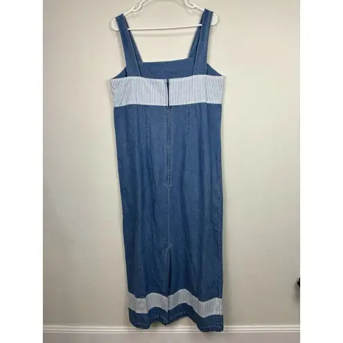 Denim Vintage Dress Midi Size Medium Country Wear Brand Cottagecore Western Blue