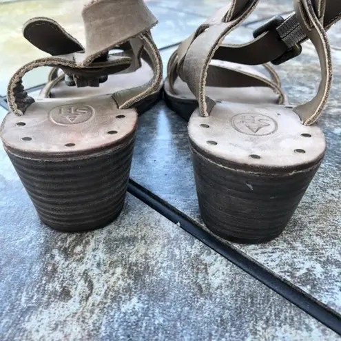 Ash Taupe Orchid Wedge Strappy Sandals Sz 6 Nordstrom