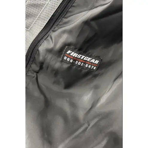FIRST GEAR Gray Black Women's Removable Liner Motorcycle Jacket