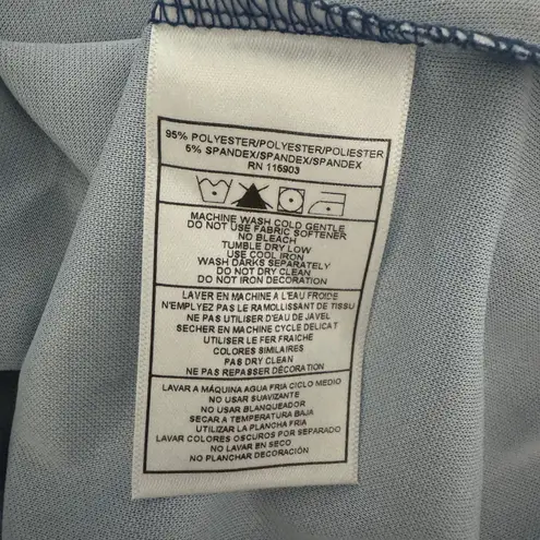 Fringe Talia Sleeveless Collared Knit Stretch Golf Top Navy Peony Floral NWT XS