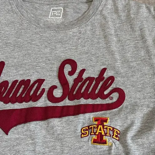 knights apparel Pro Edge Iowa State University T Shirt Womens M Grey NCAA Cyclones Crewneck Logo