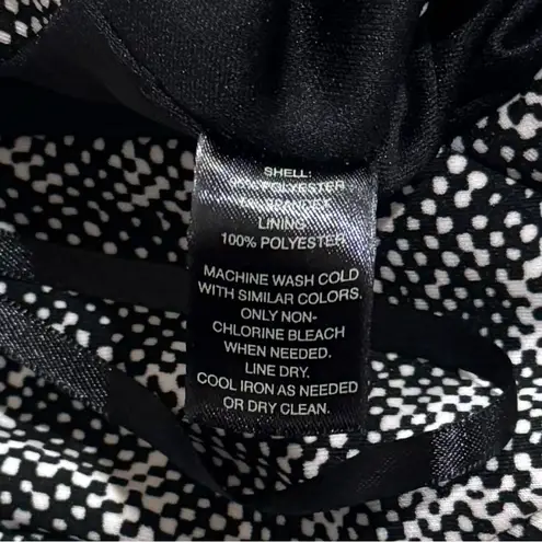 White House | Black Market WHBM Black & White Micro Polka Dot V-Neck Midi Pencil Dress Career Church Size 8