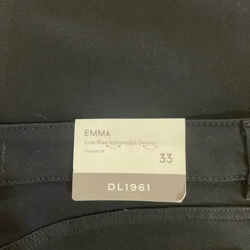 DL1961 NWT! Women’s Emma low rise instasculpt skinny black jeans Size 33