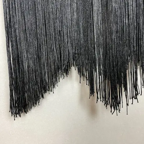 Fundaisy Flapper Dress NYE Beads Sequins Fringe Sz 2XL Great Gatsby 1920s Party Black