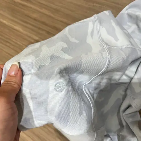 Lululemon Light Gray Camo Cropped Leggings