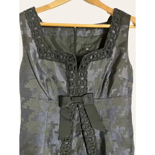 Anna Sui for Target Navy Blue Black Eyelet Sleeveless Cocktail Dress Size 10