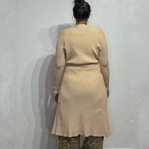 House of Harlow 1960 Revolve Tan Ribbed Duster Cardigan Sz S - Image 11