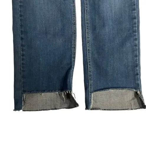 Just Black Just Black Women's Distressed Straight Jeans Size 31 Blue Medium Wash Low Rise