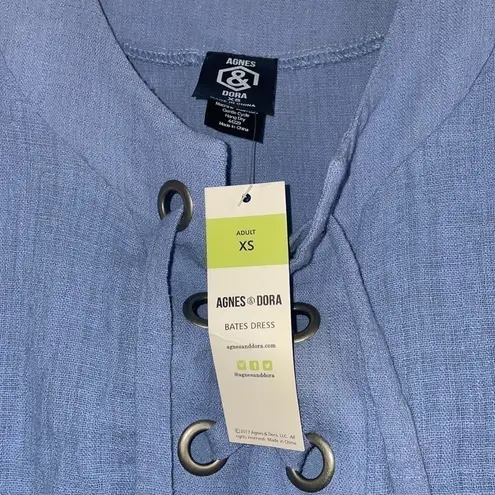 Agnes & Dora 💕 Bates Cotton Dress in a beachy Blue NWT