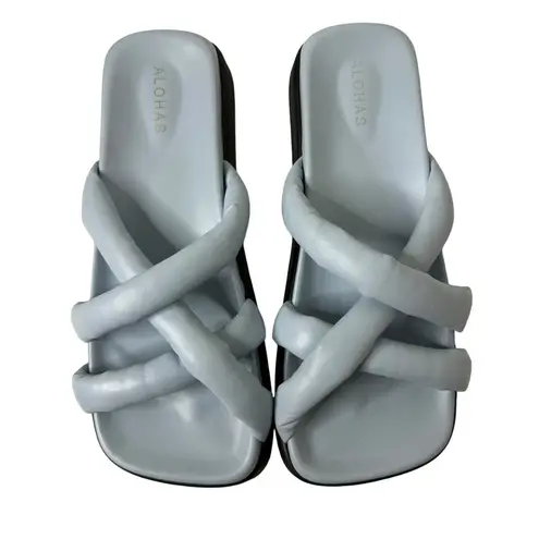 ALOHAS Slip on Cross Sandal in Baby Blue 42 US 11