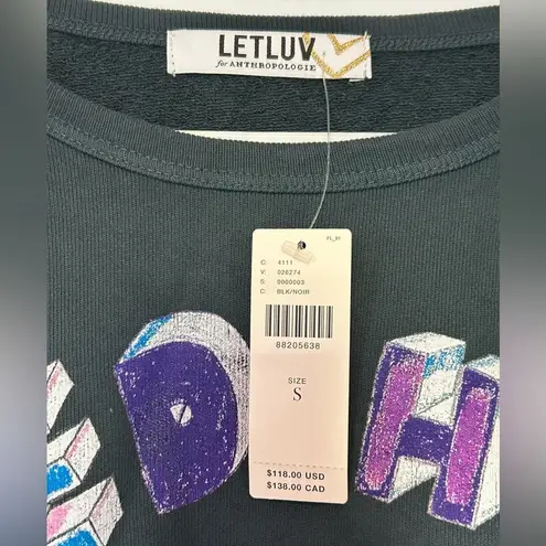 Anthropologie Nee letluv  Red Hot Chili Peppers crop crew gray XS long sleeve