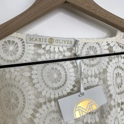 Marie Oliver White Alix Wrap Boho Coverup Cardigan Womens One Size Kaftan