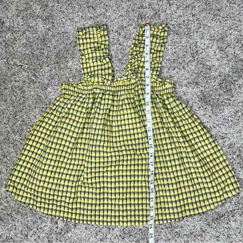 Barbour Addison Top Sunrise Yellow Check Plaid 6 NWT Smocked Gingham Square Neck