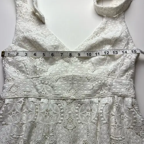 Maje White Lace Crochet Midi Dress Coastal Cowgirl Wedding Yacht Wife Boho Bride