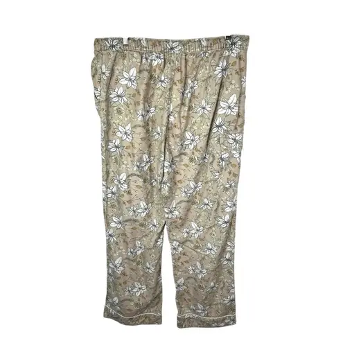 Duluth Trading Medium MX31 Gray White Floral Free Swingin' Flannel Pajama Pants