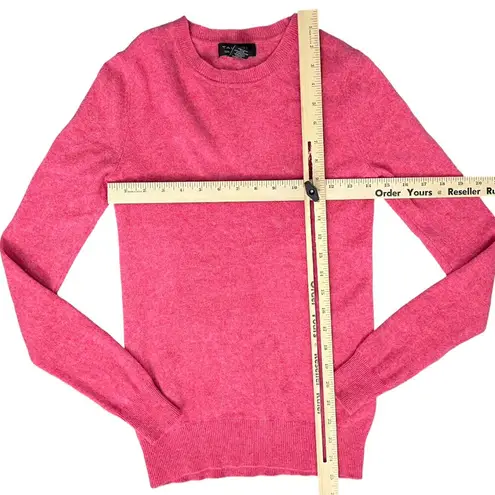 Tahari  Raspberry Pink Red 2-Ply Cashmere Crew Neck Pullover Sweater size S