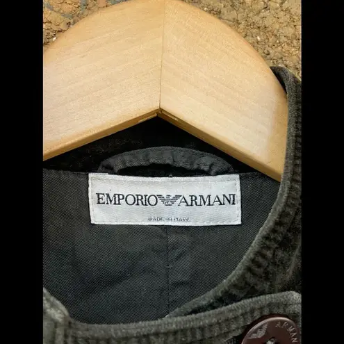 Emporio Armani green velvet military jacket Sz 42