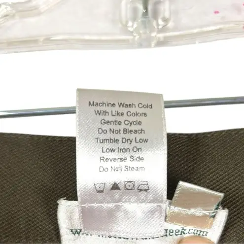 Coldwater Creek Vintage Womens Olive Super Soft Stretch High Rise Boot Cut Pants Trousers Sz 10