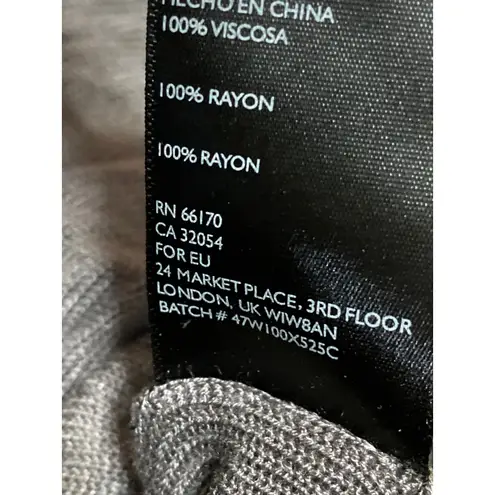 Pins and Needles Blue Ombre Dip Dye V Neck Long Sleeve Tunic Blouse Top Size S