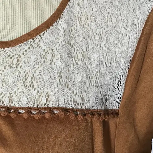 Taylor & Sage womens Large Crochet Top Boho Dress