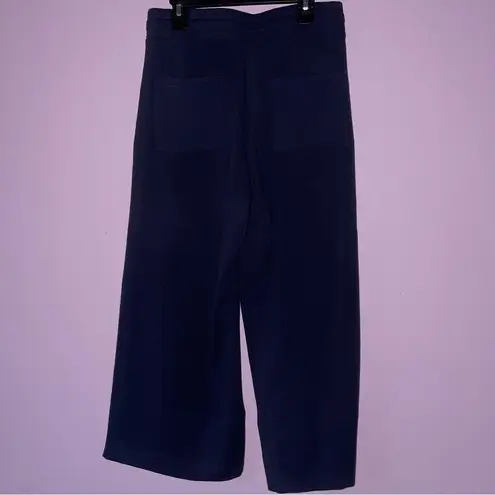 Quince Size XS Modal Sweatpants Wide Leg Crop Navy Pull On