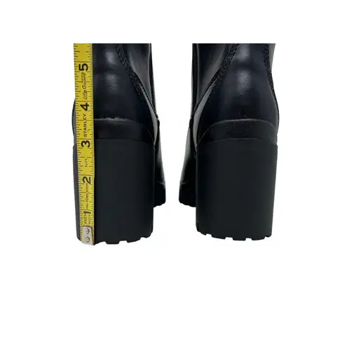 Wild Pair  Black Faux Leather Lace Up Combat Boots 8.5 Grunge Punk Emo