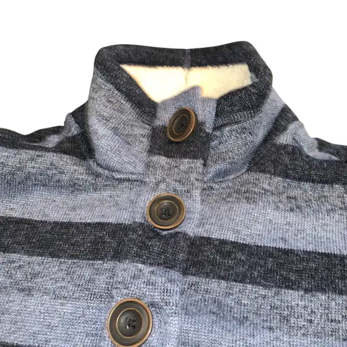 Avalanche Outdoor Supply Company Women's Striped Fleece Lined Pullover Sweater Black Size M