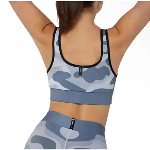 NWT COR by Ultracor Women's Camo Scoop Neck Sports Bra Black Size S