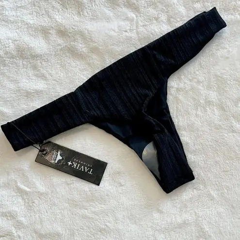 NWT Tavik Bella Mini Swim Bottom Slinky Rib in Black