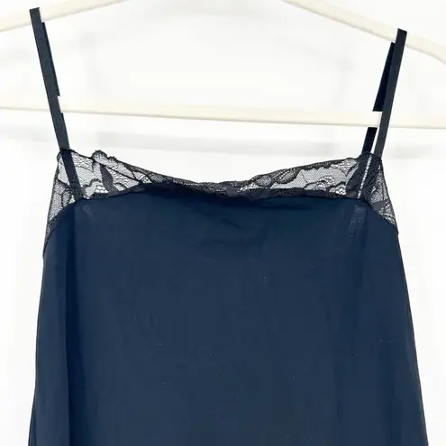 Commando Womens Y2K Whimsigoth Lace Trim Cami Slip Dress Nightie Size M/L Black