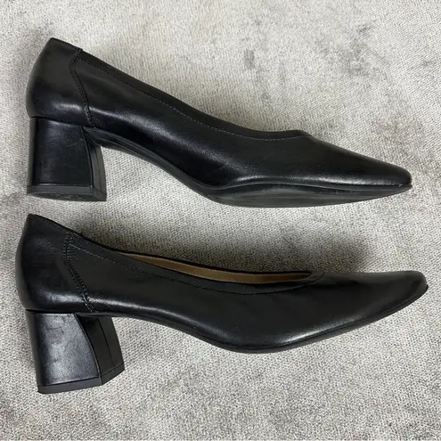 Paul Green Yvette Black Leather Heel Size 6.5