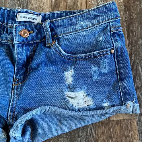 Pimkie Denim Cutoff Denim Distressed Shorts Size 6