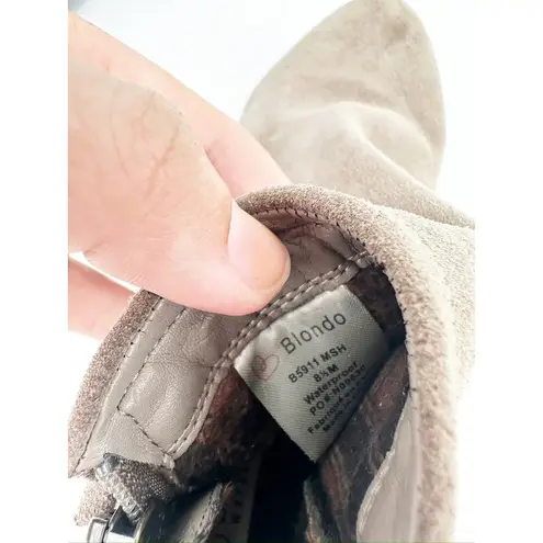 Blondo Ingrid Waterproof Suede Ankle Bootie in Mushroom Size 8.5M