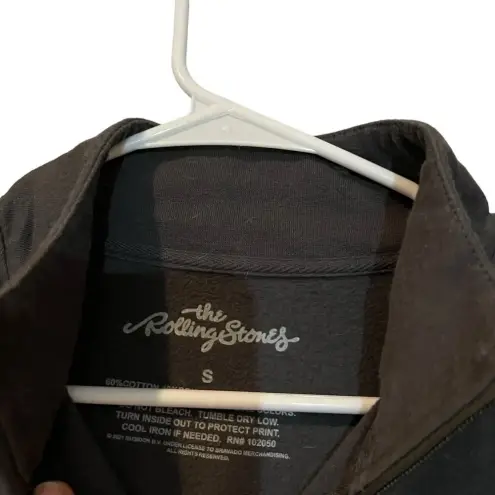 The Rolling Stones  Quarter‎ Zip Cropped Sweatshirt Women's Size Small