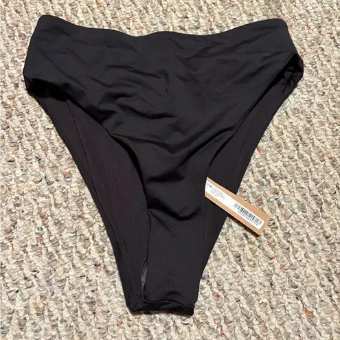 SKIMS NWT Mid Waist Bikini Bottom in Black Onyx- Size Small